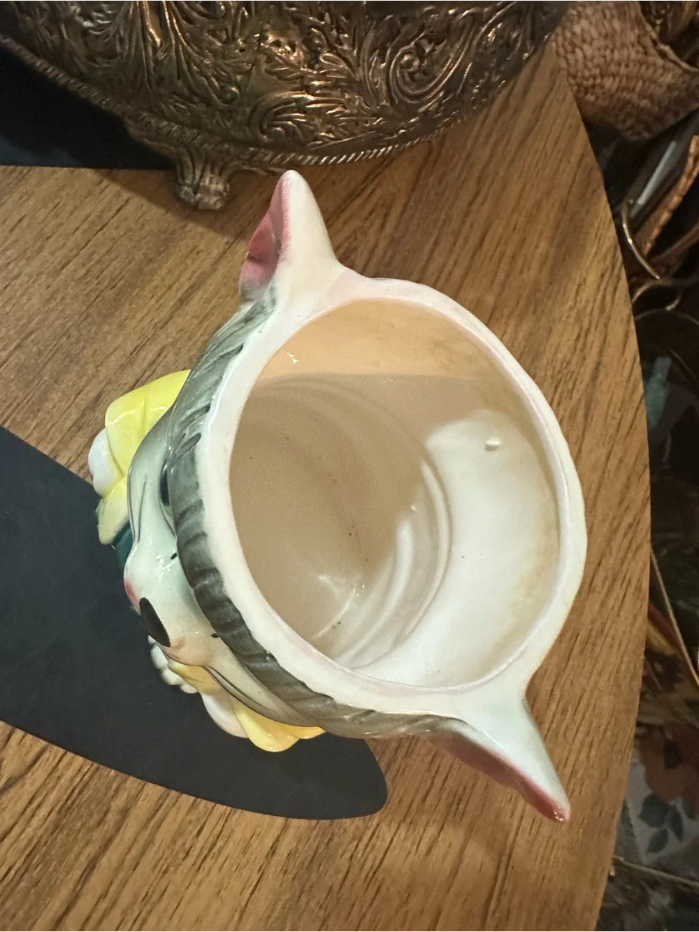 Vintage Ceramic Cat Planter